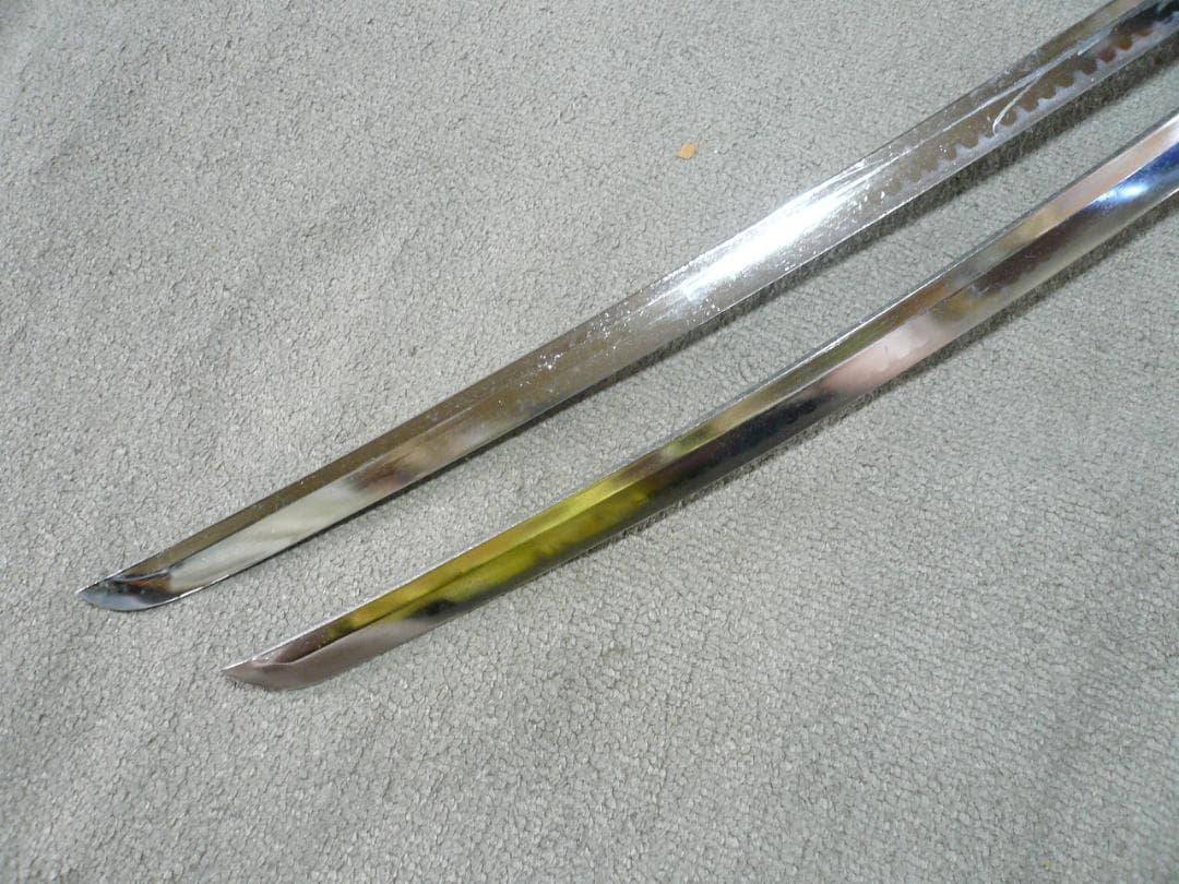 模造刀 日本刀 大小2本 白鞘 刀 脇差