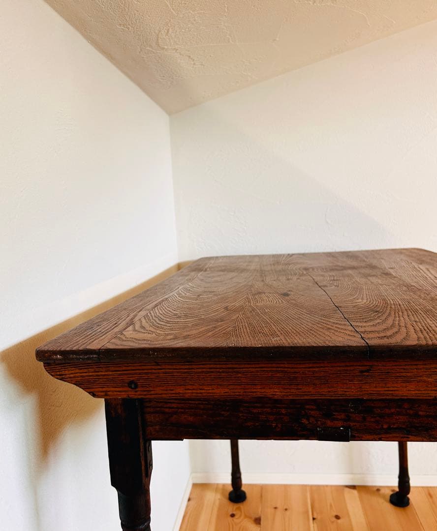 1940年代 フランスアンティーク古木ダイニングテーブル/木製机/作業台/デスク