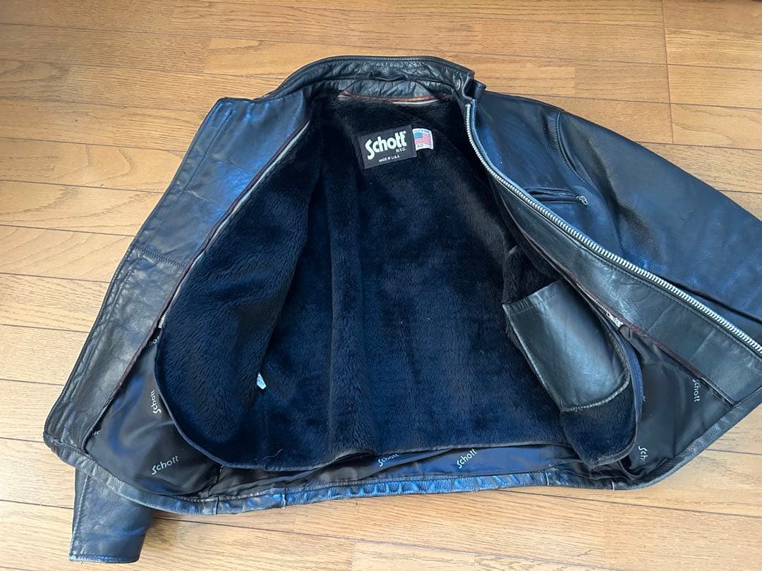 Schott シングルライダース 黒 レザージャケット