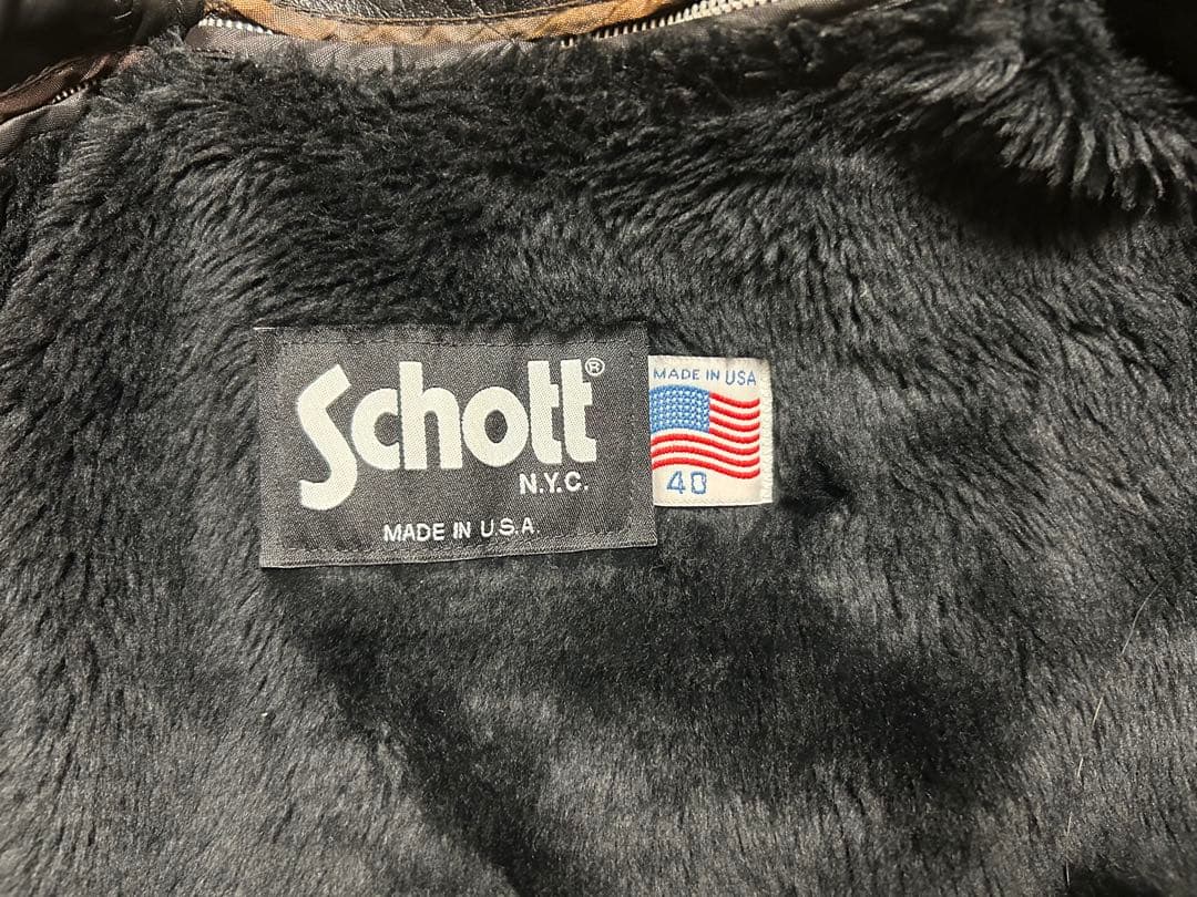 Schott シングルライダース 黒 レザージャケット