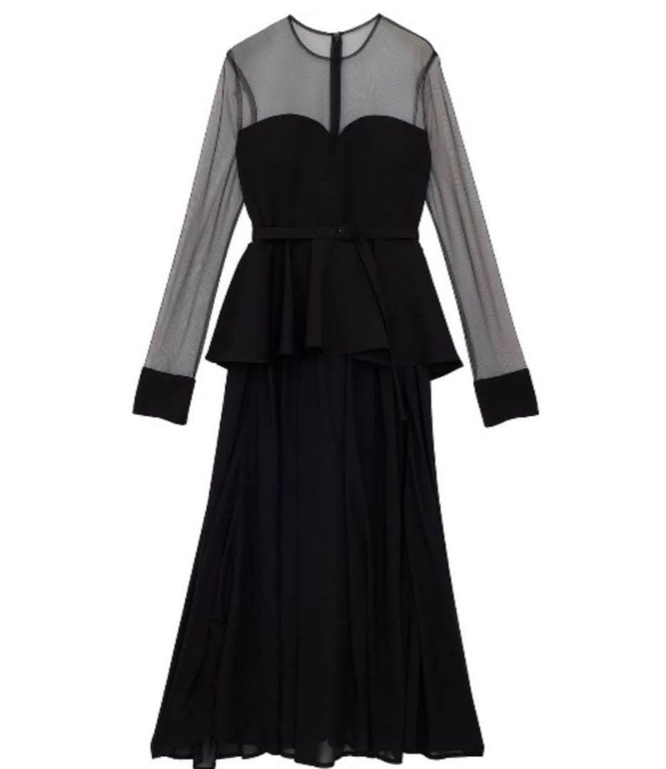 スーツ・フォーマル・ドレス AMERI SOPHISTICATED PEPLUM DRESS BLACK S