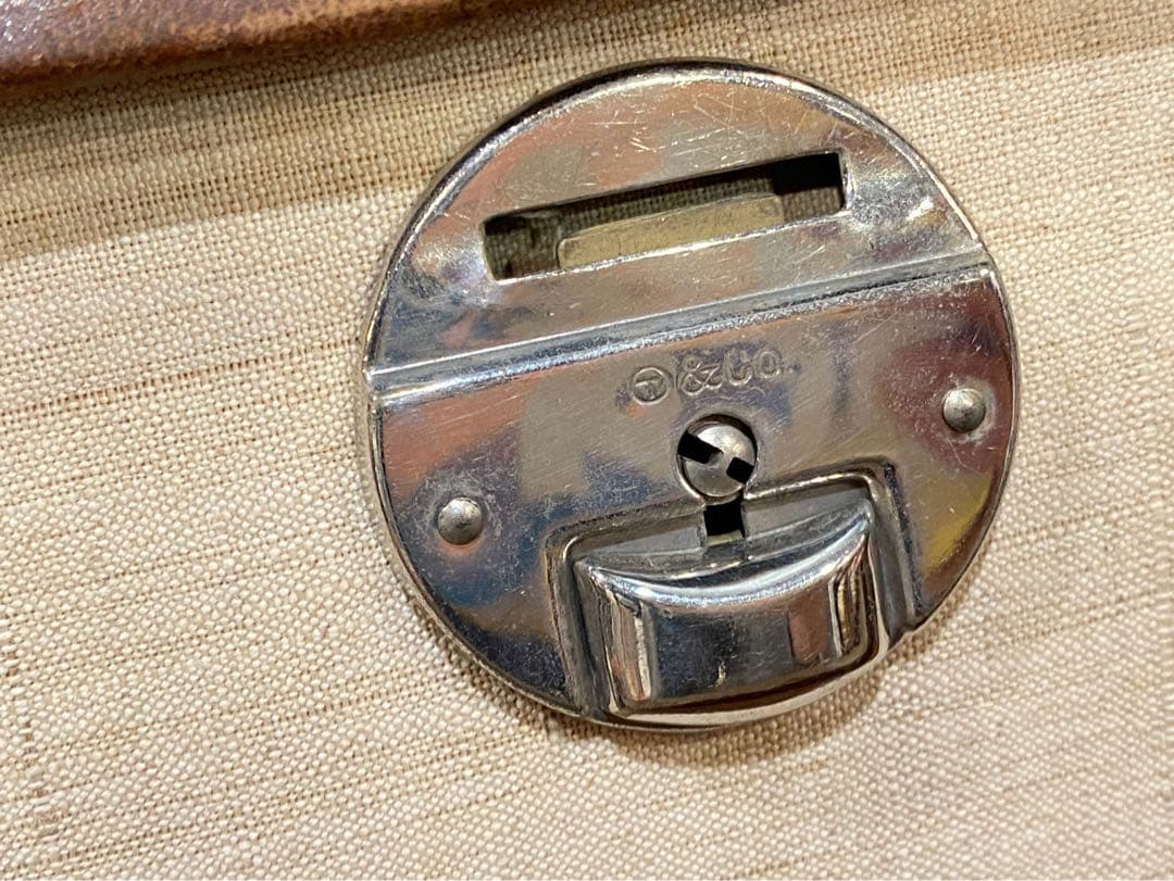 アンティーク 革トランク セット 当時物インテリア ビンテージ 昭和レトロ年代物