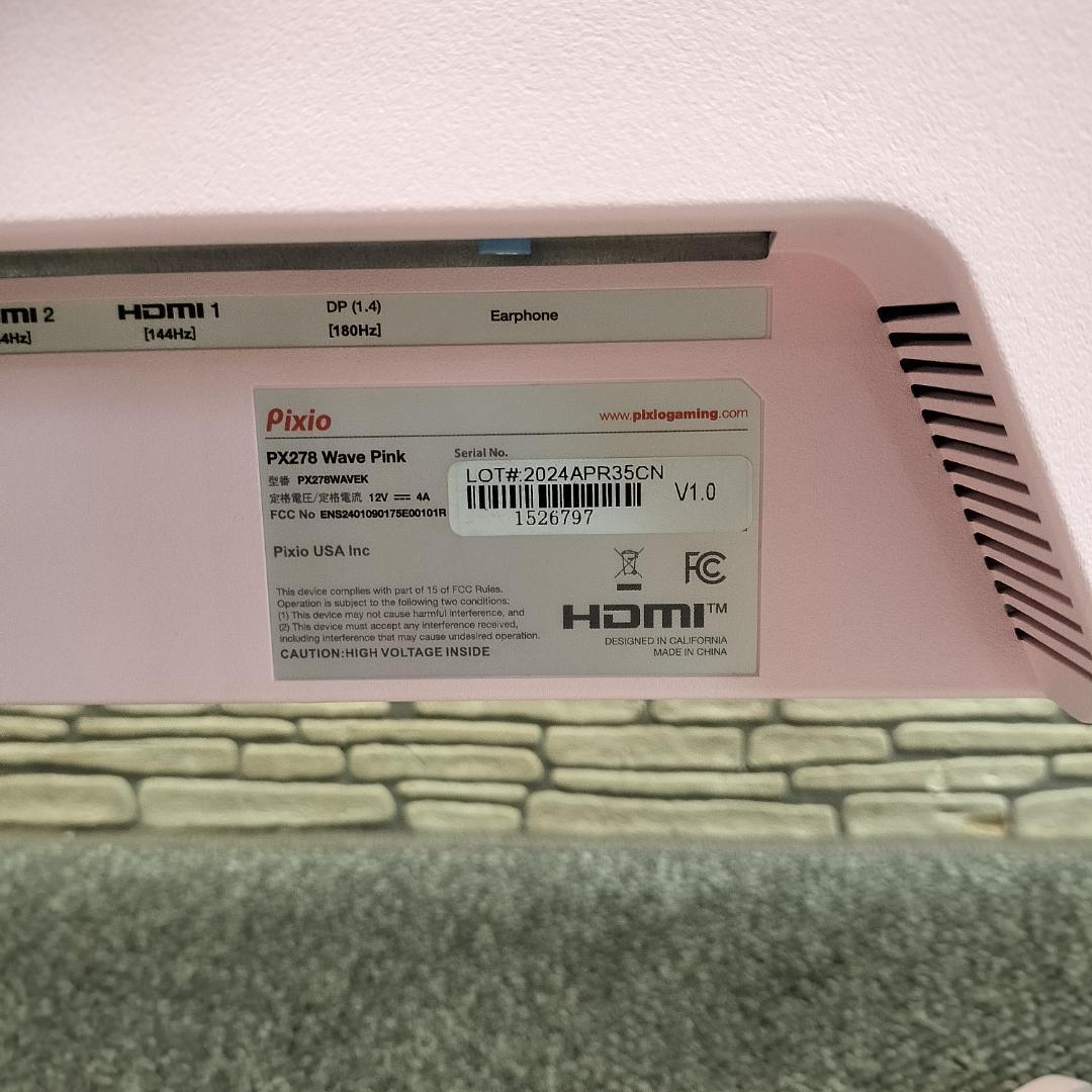Pixio PX278 WAVE Pink ゲーミングモニター