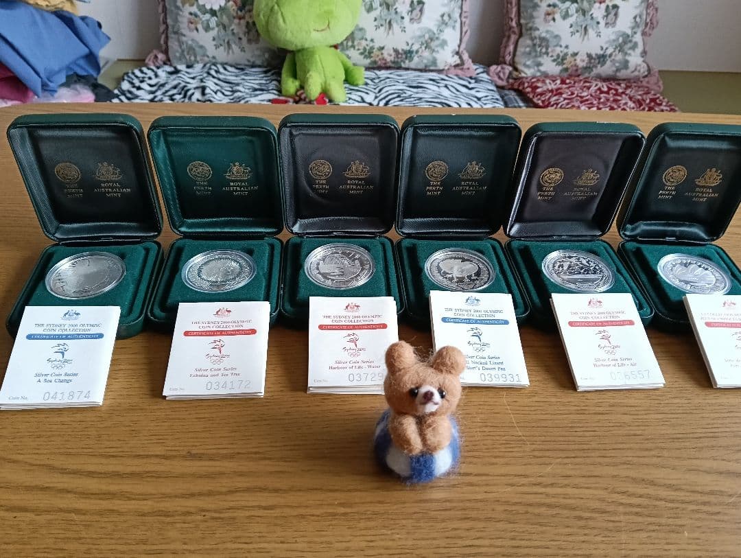 シドニーオリンピック公式記念銀貨６セット【２】純銀.999 総重量217g