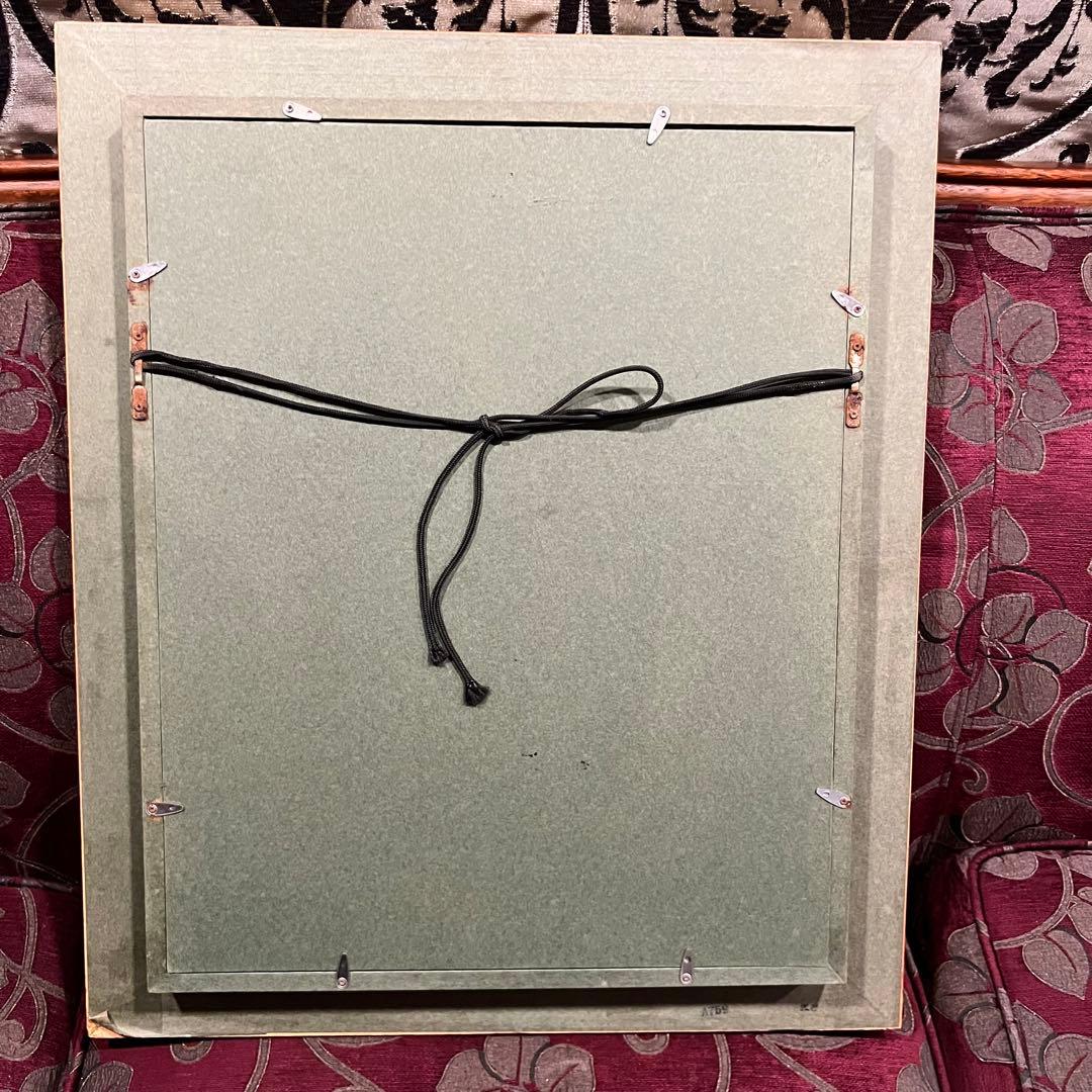 美品　真作 油絵 S アンダーソン　花　高級額装　F６号