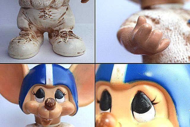 1970’s トッポジージョ ビンテージ 貯金箱 フットボール アメフト ソフビ