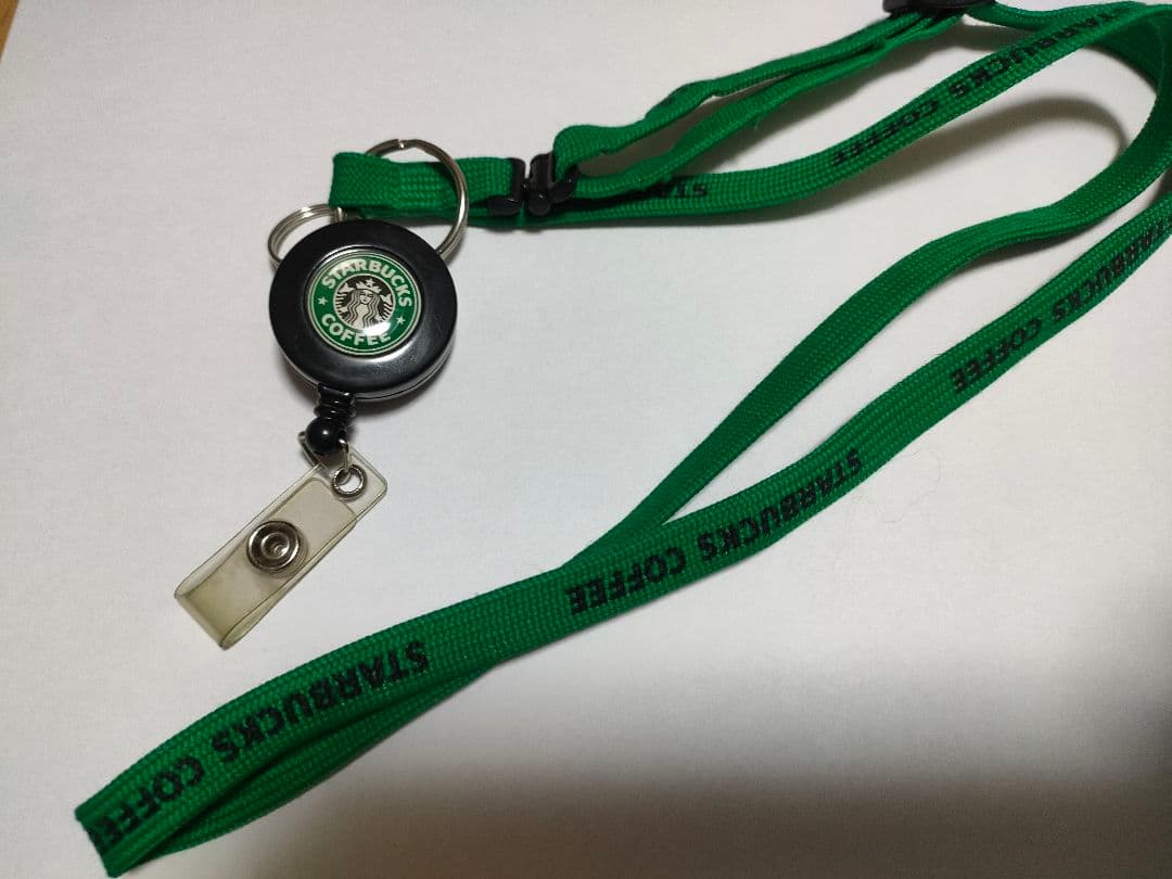 スターバックス リール付きストラップ IDホルダー　旧ロゴ　非売品