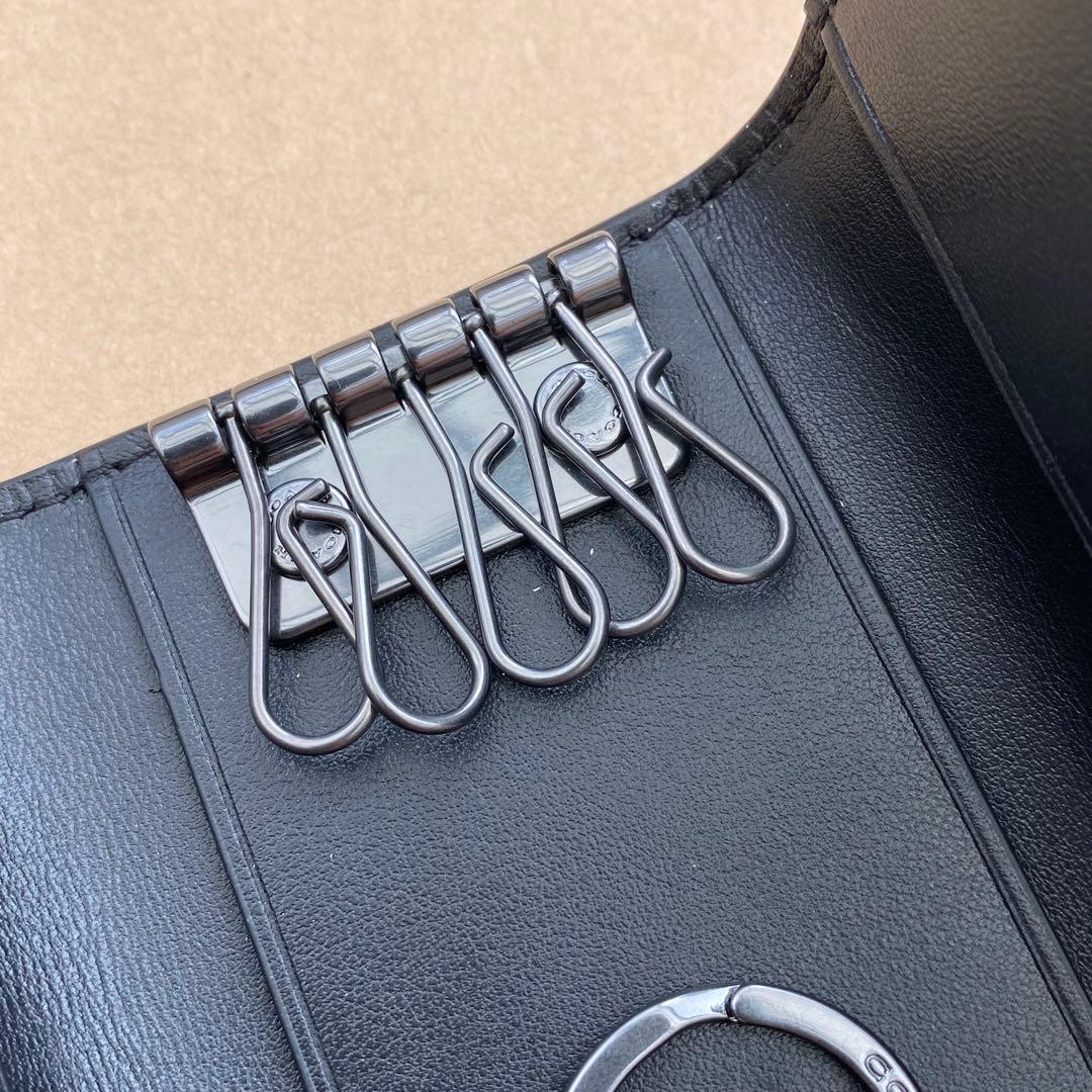 キーホルダー　キーケース　キーリング　ブラック