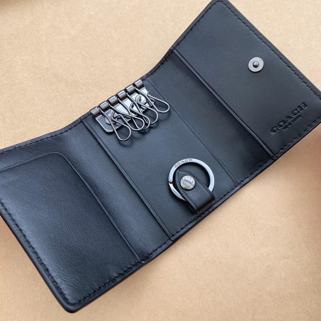 キーホルダー　キーケース　キーリング　ブラック