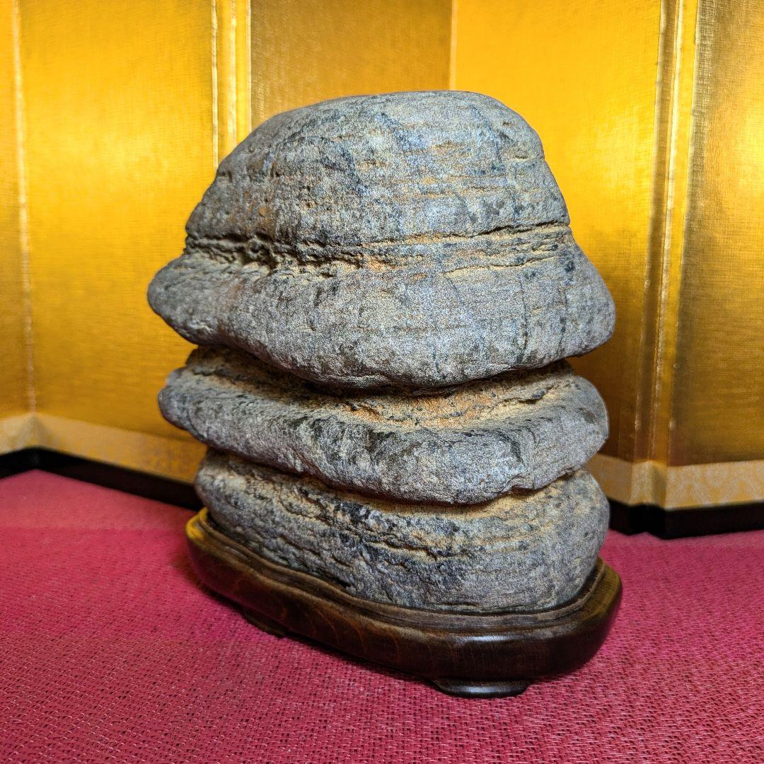 水石 3.7㌔ 茅舎石 鑑賞石 観賞石 水石 盆石 天然石 置物