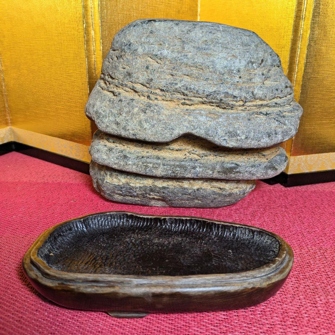 水石 3.7㌔ 茅舎石 鑑賞石 観賞石 水石 盆石 天然石 置物