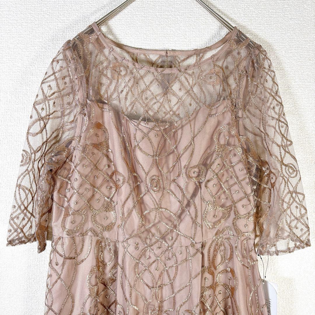 新品✨ドリードール シャイニーエンブロイダリードレス オケージョン ワンピースM