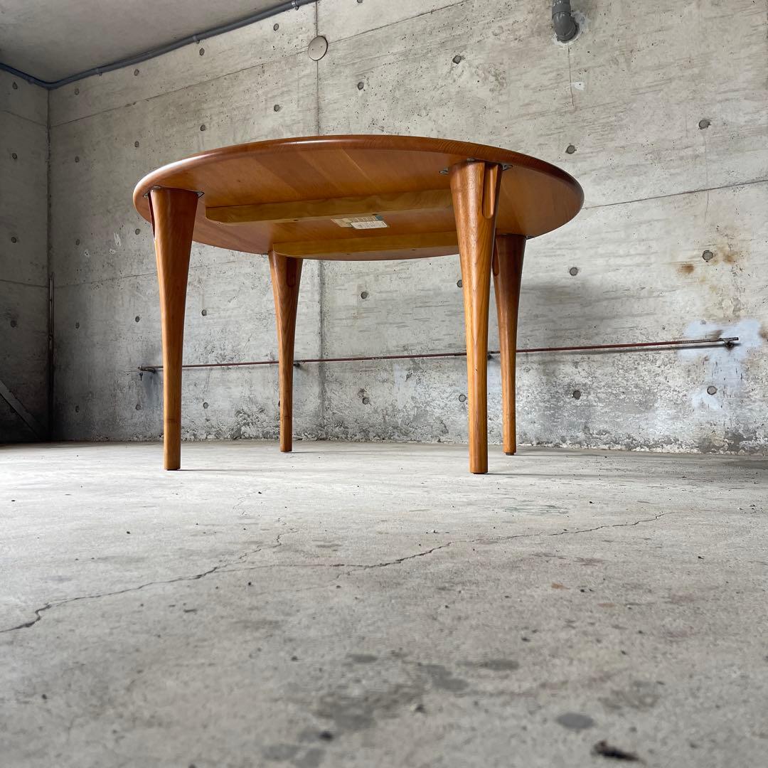 飛騨産業 キツツキ 侭 オーク材 北欧スタイル　ナチュラル円形ダイニングテーブル