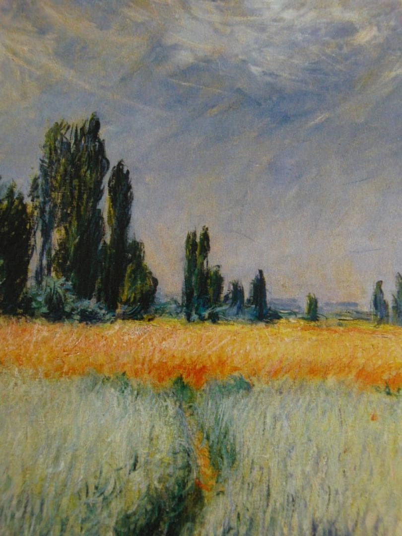 クロード・モネ、「The Wheat Field」、厳選、希少大判画集・額装画