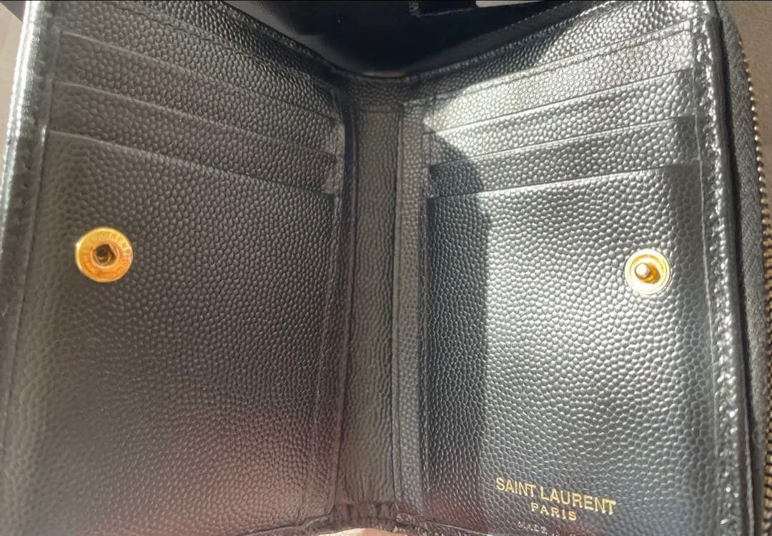 サンローラン 二つ折り ブラック 財布