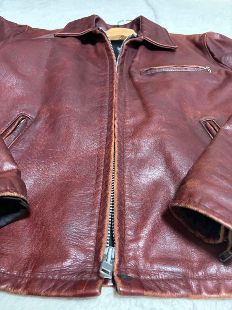 希少カラー　schott 642 レザージャケット　牛革　カウレザー　38サイズ