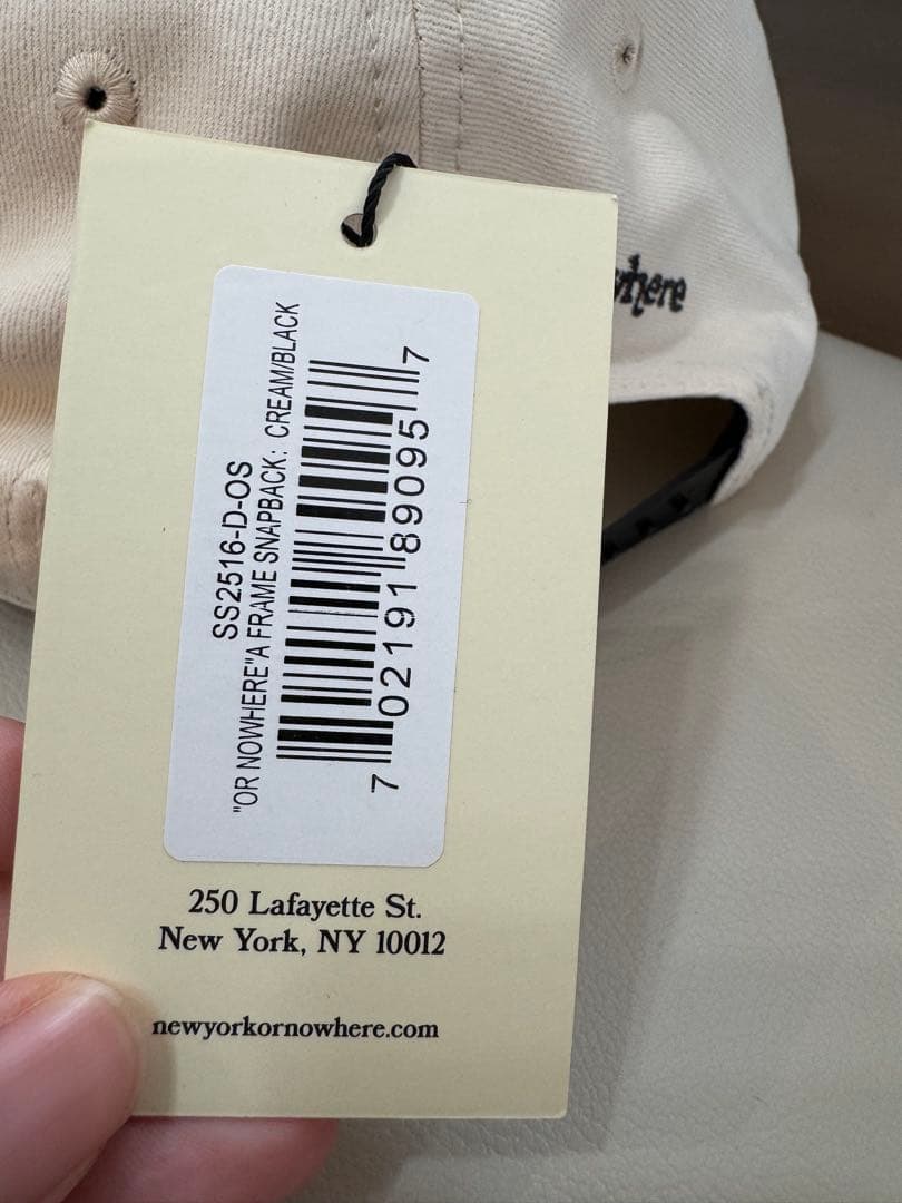 New York or Nowhere キャップ ホワイト/ブラック