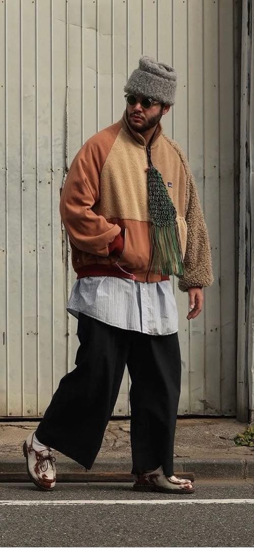 Patagonia giletリメイク　フリースジャケット　SILLAGE