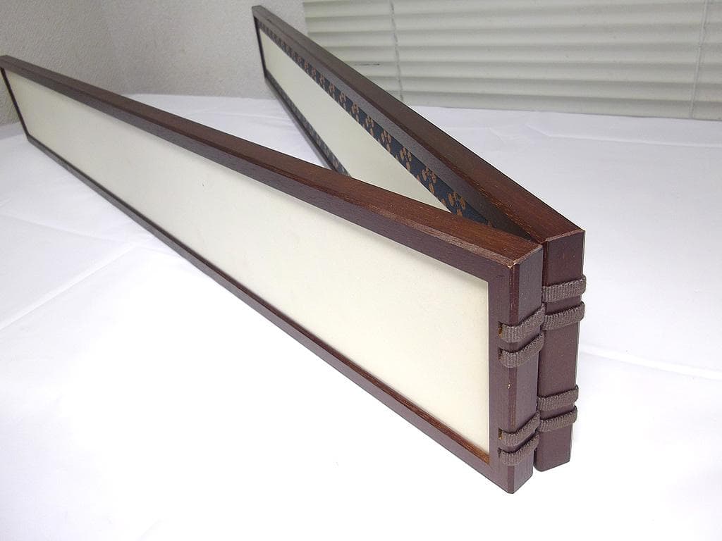 風炉先屏風 4寸 裏白 江戸間用 利休梅　茶道具