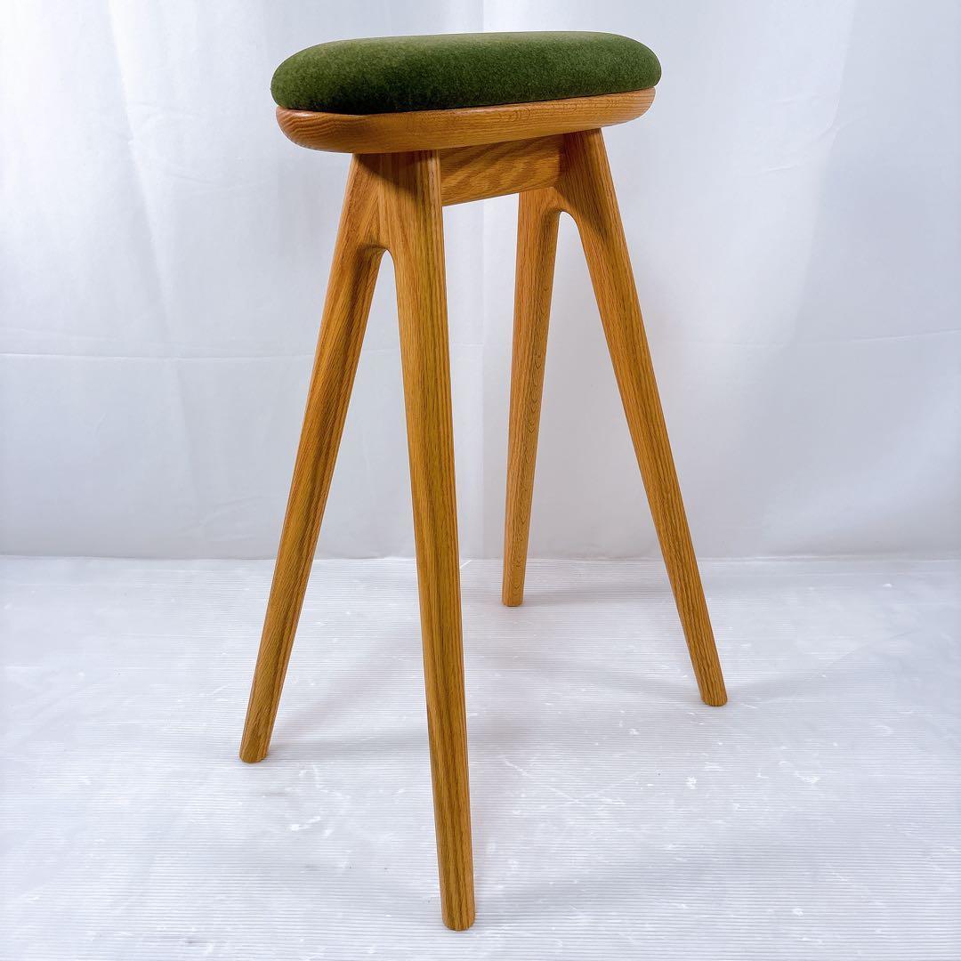 【極美品】ナガノインテリア スツール 木製 コッペスツール キッチンスツール
