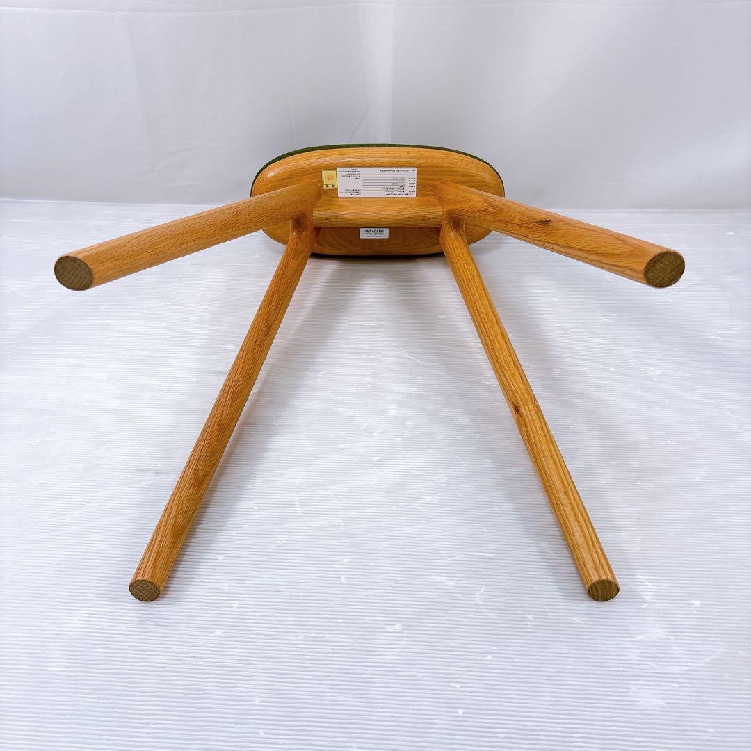 【極美品】ナガノインテリア スツール 木製 コッペスツール キッチンスツール