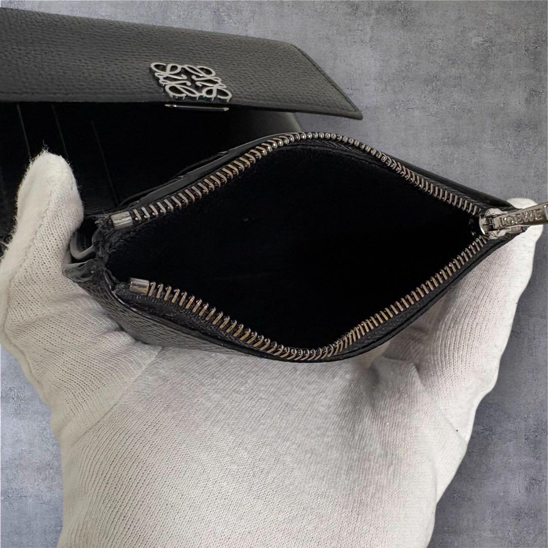 極上美品✨ LOEWE アナグラム バーティカル ウォレット スモール ブラック