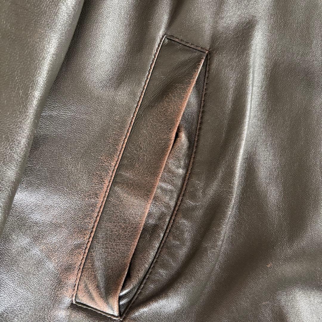 CHAPS RALPH LAUREN レザージャケット L ブラウン