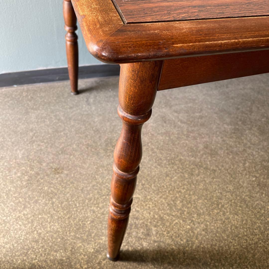 飛騨産業　キツツキ　赤ロゴ　ダイニングテーブル　昭和レトロ