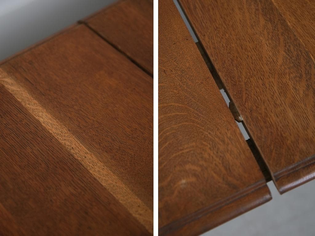 フランスアンティーク木製ダイニングテーブル/机/作業台デスク/飾り棚86-171