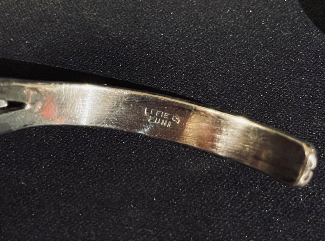 【ズニ族】故エフィー・カラバサ ターコイズ コーラル シルバー バングル