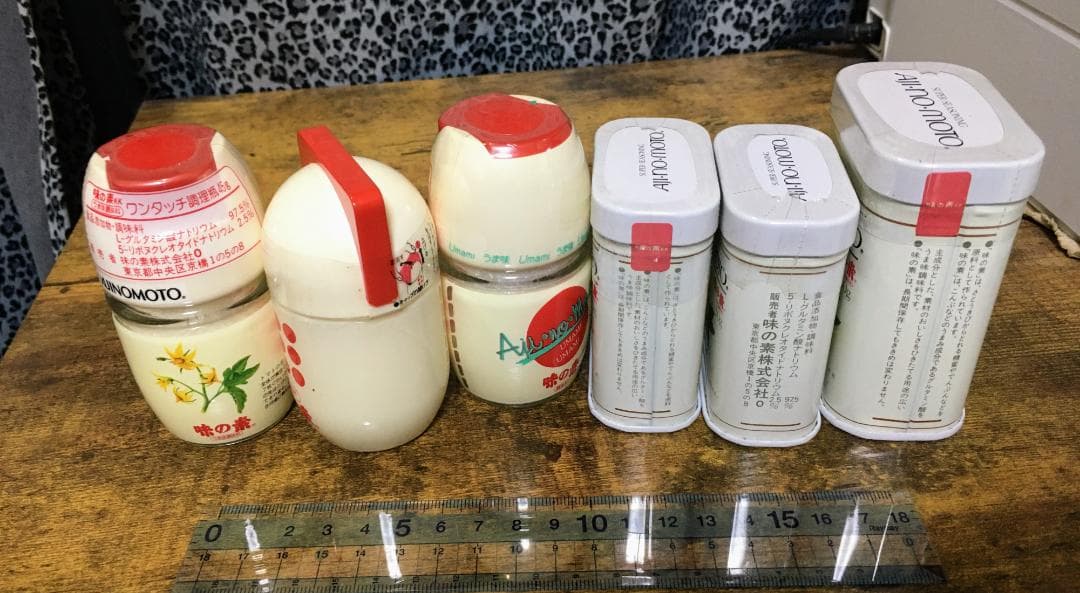 6点セット 味の素 激レア未開封 昭和レトロ ブリキ缶 ティン缶 ビン 調味料入