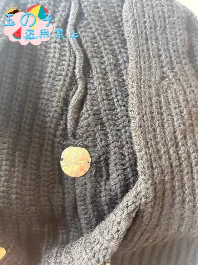 男女兼用LOVERBOY 耳付きニット帽 ブラック