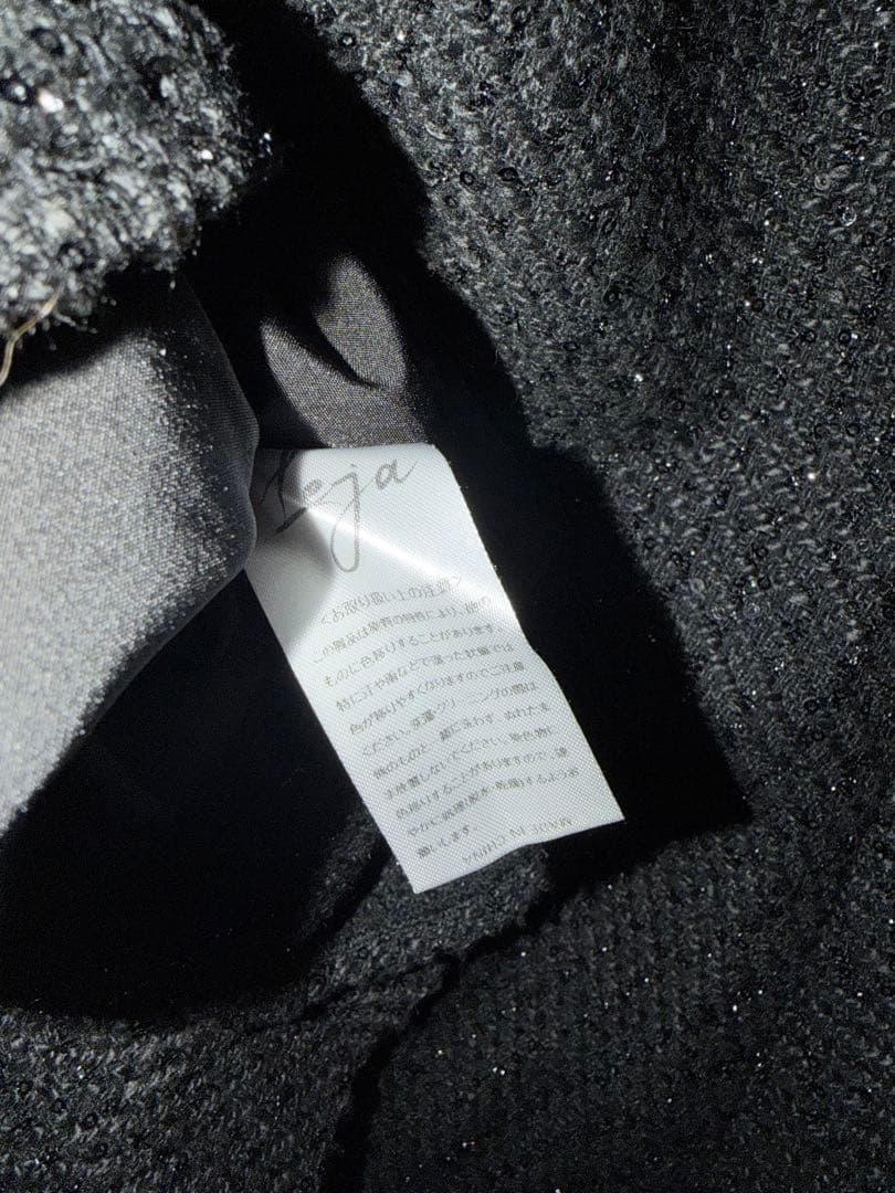 leja ラメツイードレザーパイピングパール マーメイドドレス　Sサイズ