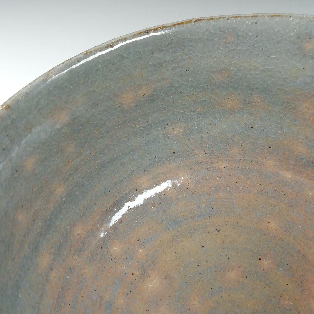 Ｔ６２８　茶碗　『窯変　茶碗』『二代　寒川栖豊 造』『久田宗也(尋牛斎)箱書』