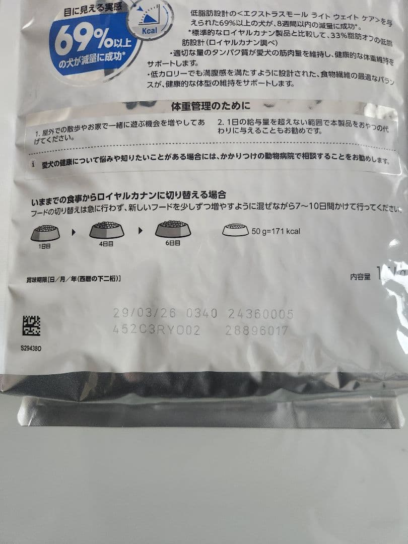 ロイヤルカナン 減量したい犬用 エクストラスモールライトウェイトケア