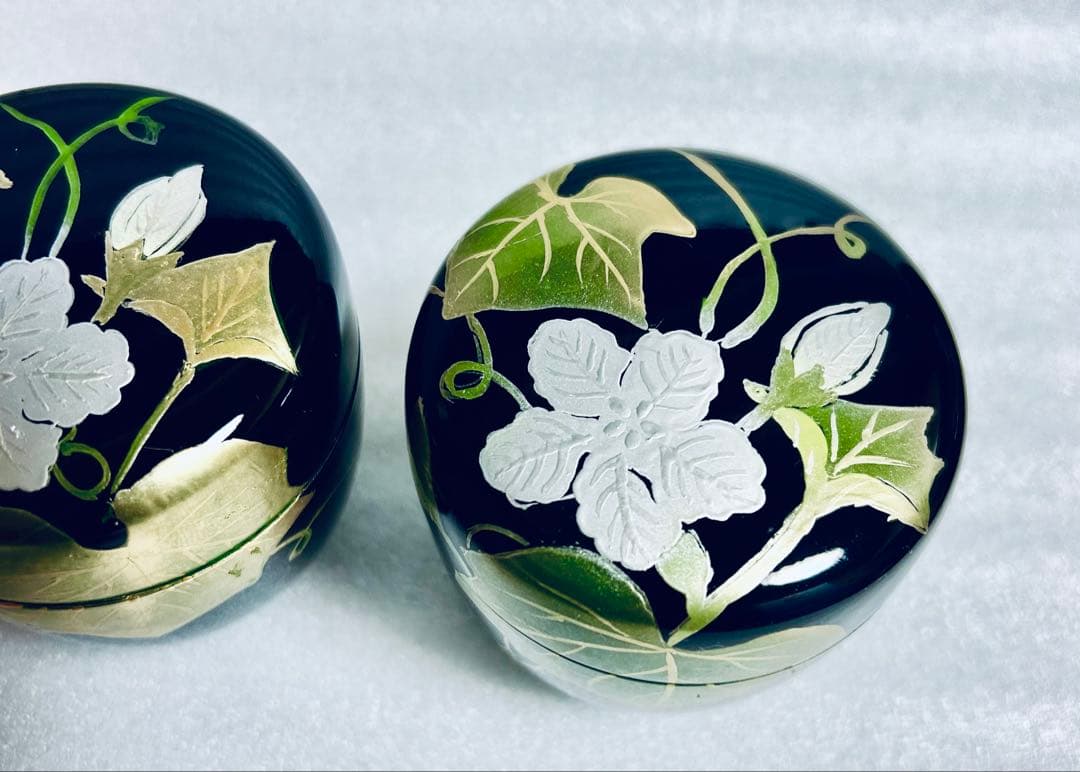 茶道具　棗　中棗　夕顔　玄々斎好写し　4個