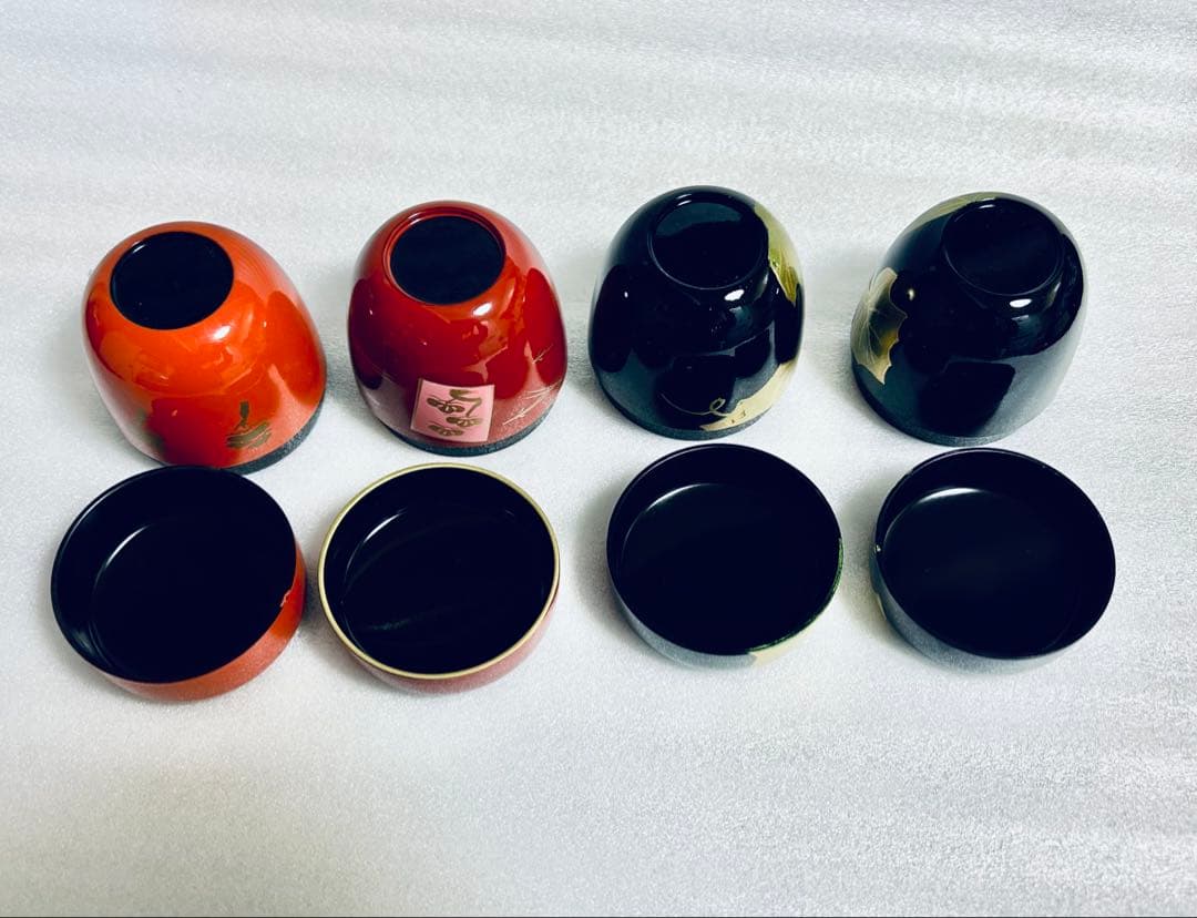 茶道具　棗　中棗　夕顔　玄々斎好写し　4個