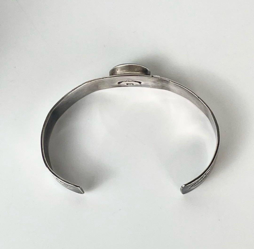 NAVAJO ナバホ sterling スタンプワーク ライトグリーン　黄緑