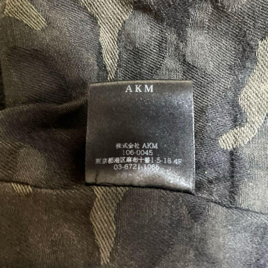 【美品】AKM レザージャケット　牛革　ブラック　S 日本製　裏地カモ