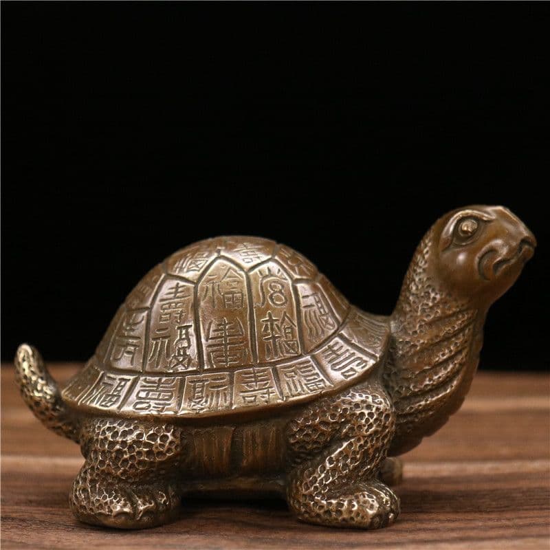 銅製 福寿亀 置物 書道具 文房具 玄関 装飾品 工芸品 美術品
