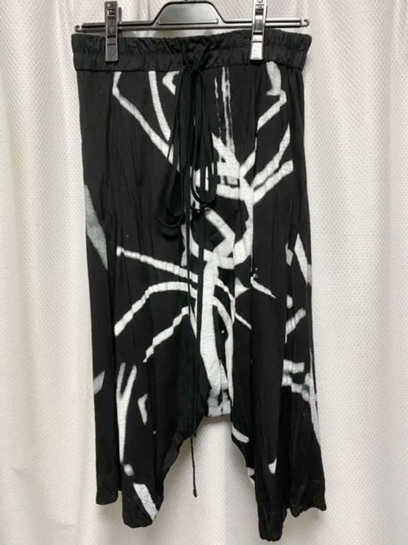 タグ有 JULIUS サルエルクロップドイージーパンツ サイズ2 BLACK