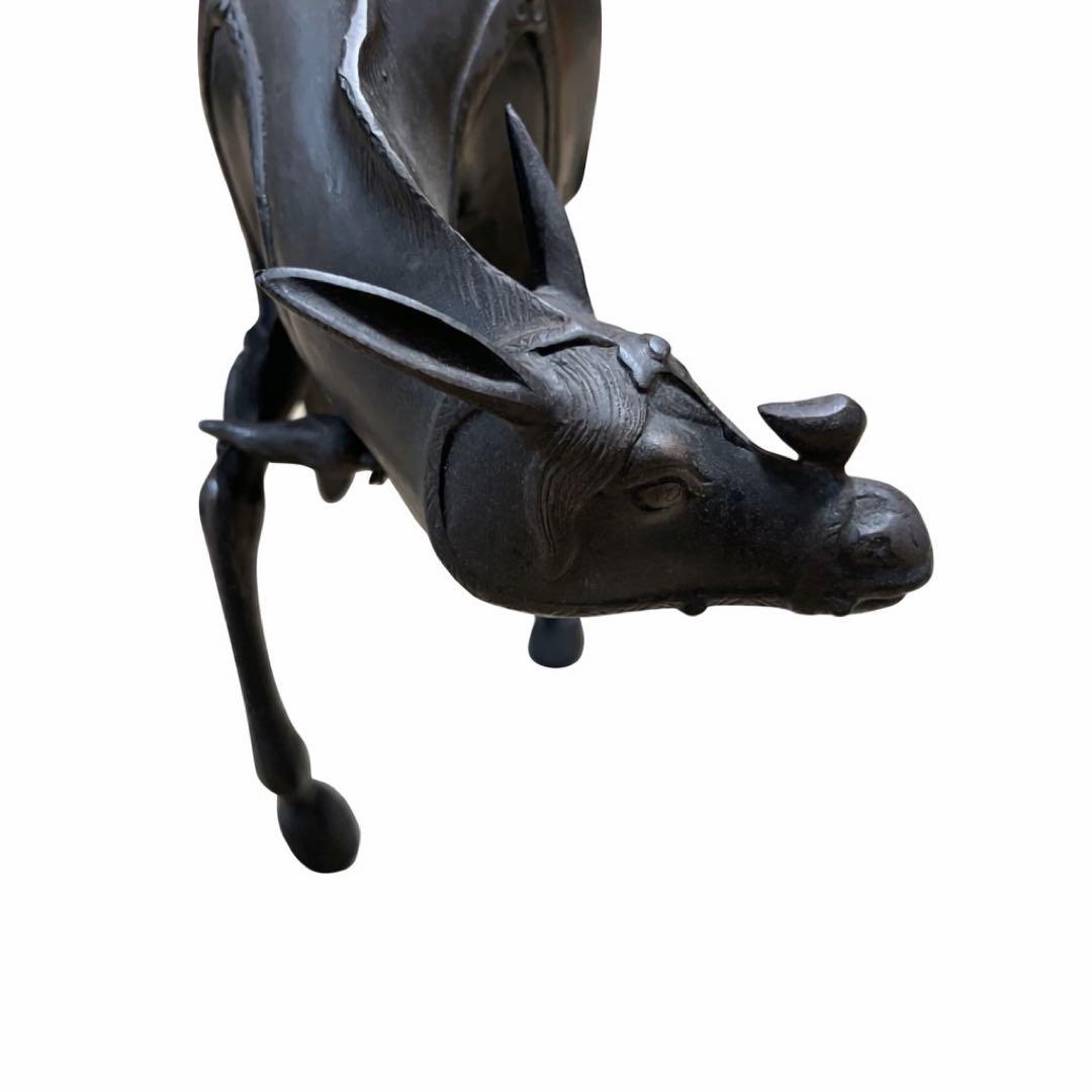 黄銅製 唐馬仙人 香炉 古銅 置物 骨董 アンティーク　※馬のみ