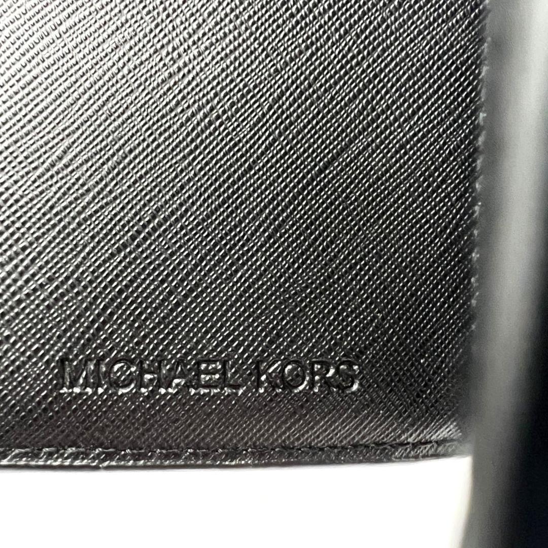 未使用マイケルコース★2つ折りスモールウォレット 折財布 シグネチャーPVC 黒