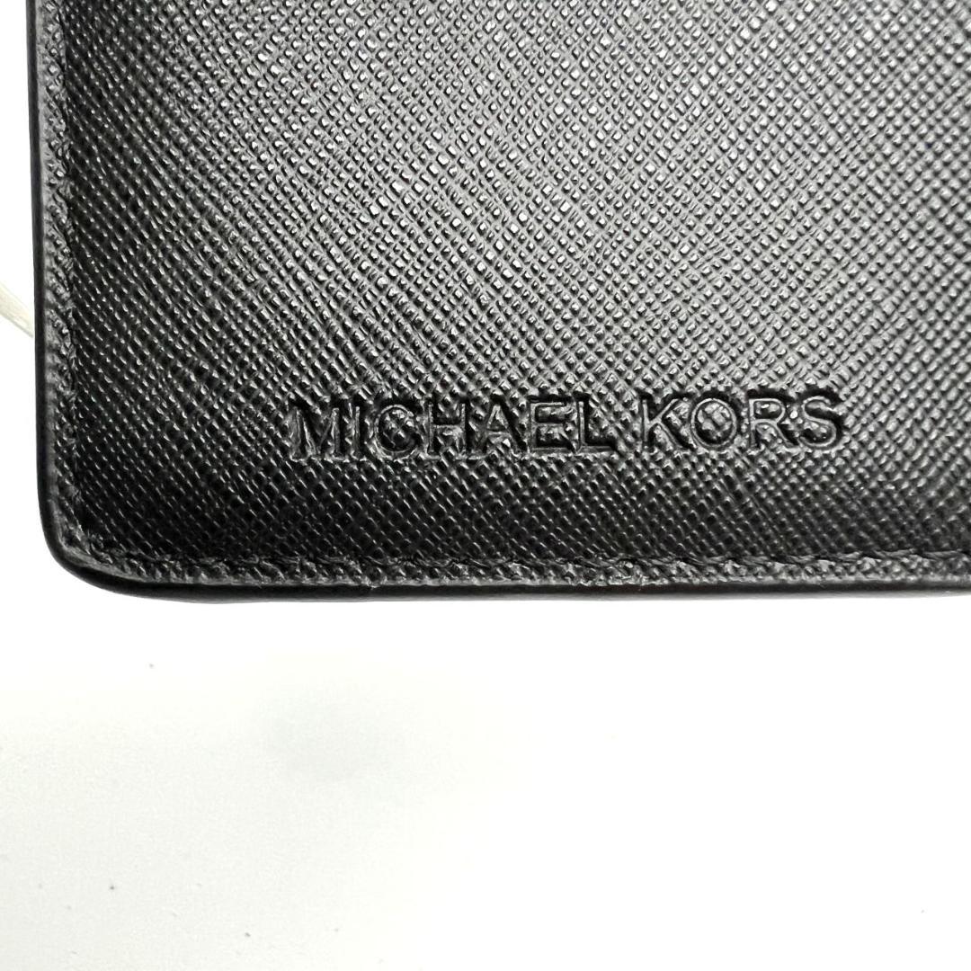 未使用マイケルコース★2つ折りスモールウォレット 折財布 シグネチャーPVC 黒