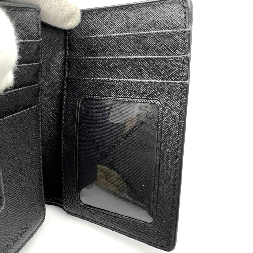 未使用マイケルコース★2つ折りスモールウォレット 折財布 シグネチャーPVC 黒