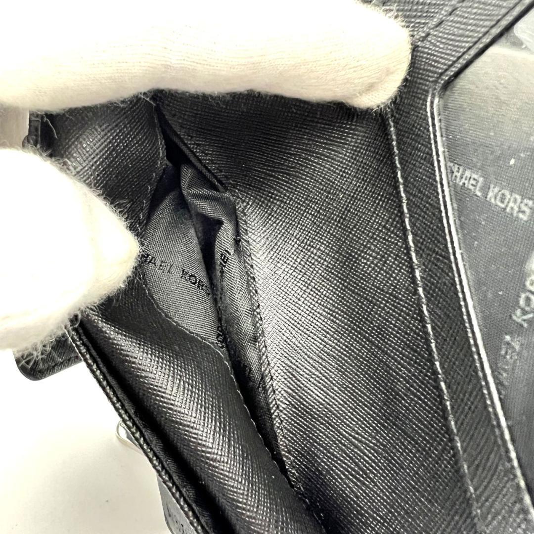 未使用マイケルコース★2つ折りスモールウォレット 折財布 シグネチャーPVC 黒