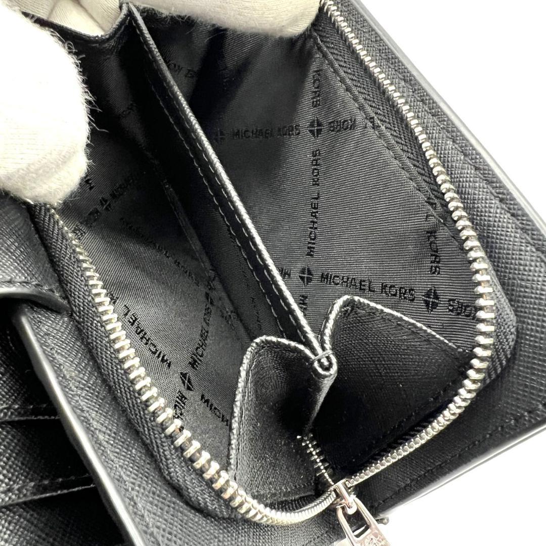 未使用マイケルコース★2つ折りスモールウォレット 折財布 シグネチャーPVC 黒