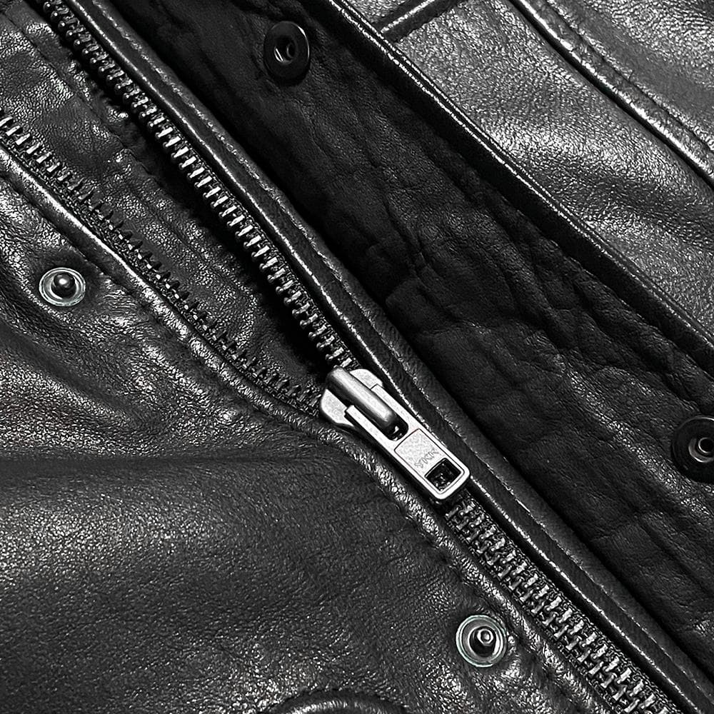 定価10万円 イタリア製 ガス【GAS】羊革 モーターサイクルジャケット L 黒