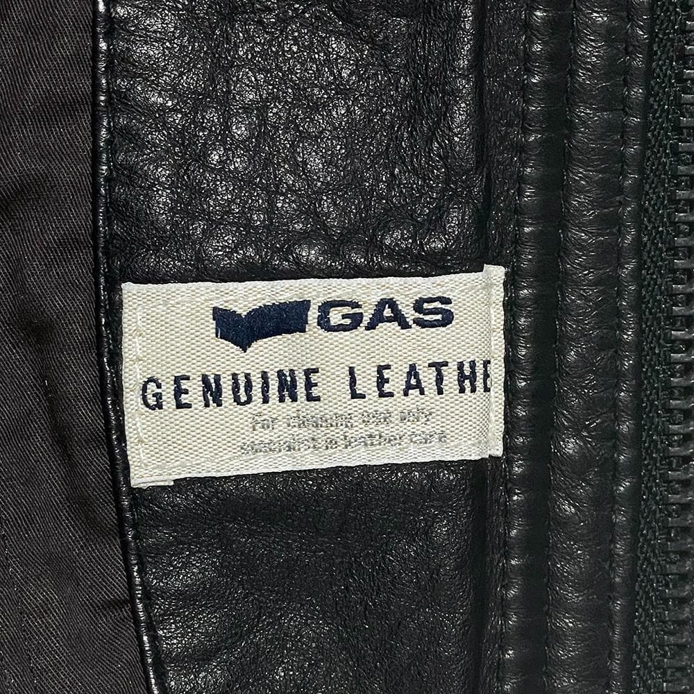 定価10万円 イタリア製 ガス【GAS】羊革 モーターサイクルジャケット L 黒