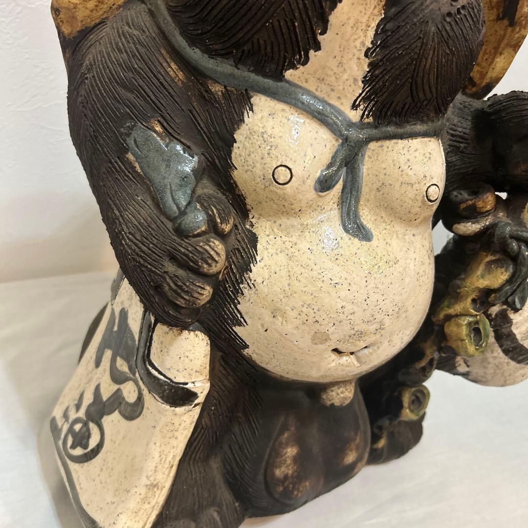 狸庵　タヌキ　信楽焼　高さ45cm 置物　縁起物